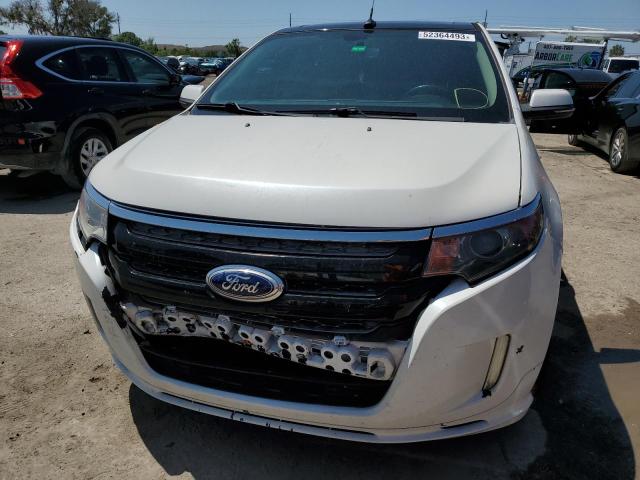 2FMDK3AK0EBB20752 - 2014 FORD EDGE SPORT WHITE photo 5