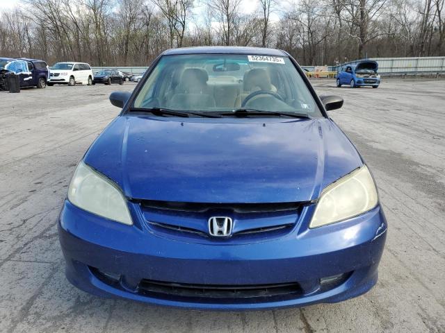 1HGES163X4L012489 - 2004 HONDA CIVIC DX VP Կապույտ լուսանկար 5