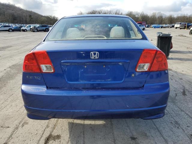 1HGES163X4L012489 - 2004 HONDA CIVIC DX VP Կապույտ լուսանկար 6