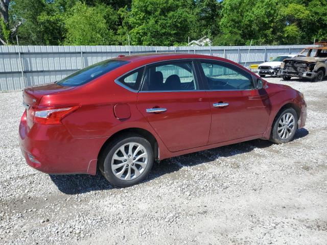3N1AB7AP6KY333706 - 2019 NISSAN SENTRA S RED photo 3