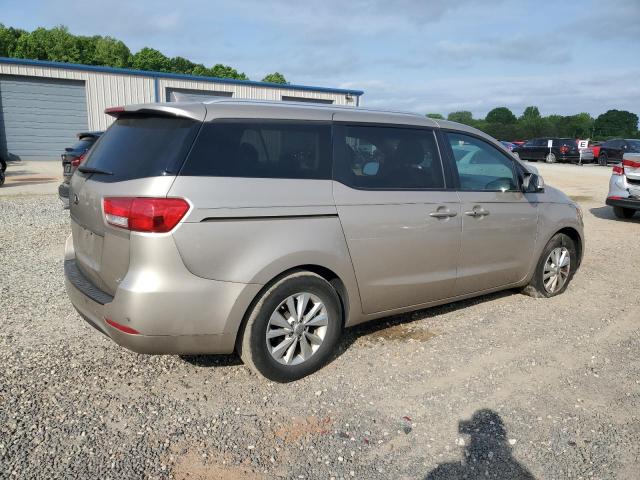 KNDMB5C17H6284779 - 2017 KIA SEDONA LX BEIGE photo 3