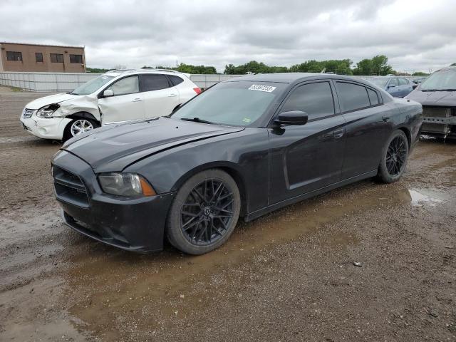 2C3CDXAT8EH173534 - 2014 DODGE CHARGER POLICE BLACK photo 1