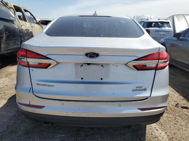 3FA6P0LU6KR142866 - 2019 FORD FUSION SE SILVER photo 6