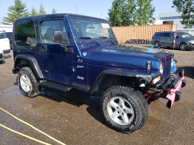 1J4FA49S12P704814 - 2002 JEEP WRANGLER / SPORT BLUE photo 4