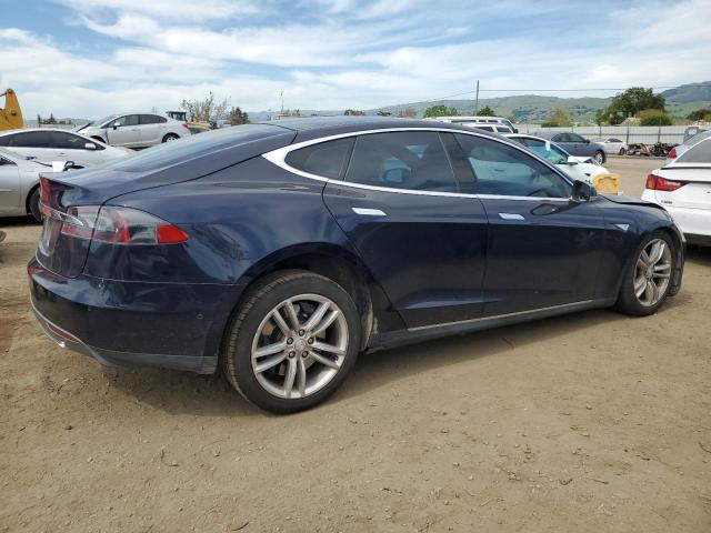 5YJSA1H19EFP62499 - 2014 TESLA MODEL S BLUE photo 3