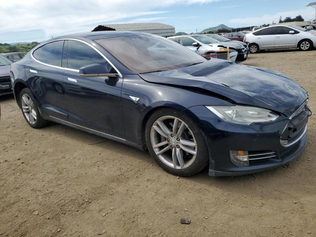 5YJSA1H19EFP62499 - 2014 TESLA MODEL S BLUE photo 4