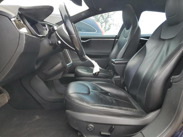 5YJSA1H19EFP62499 - 2014 TESLA MODEL S BLUE photo 7