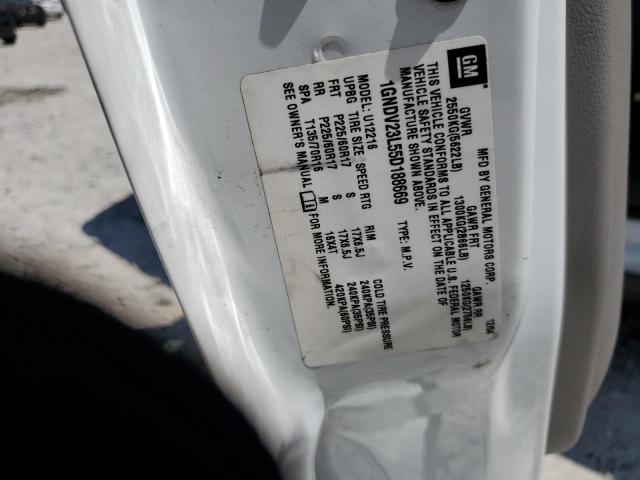 1GNDV23L55D188669 - 2005 CHEVROLET UPLANDER LS WHITE photo 13