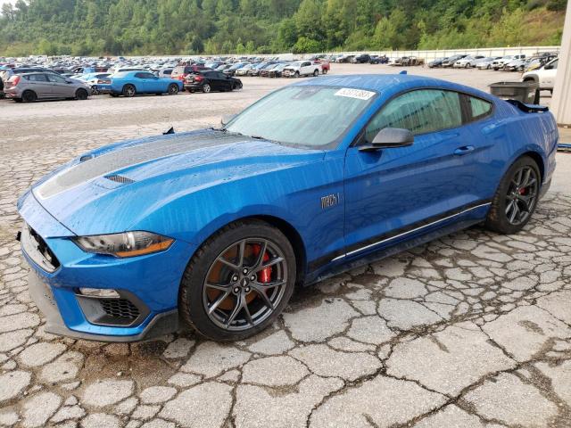1FA6P8R00M5555987 - 2021 FORD MUSTANG MACH I BLUE photo 1
