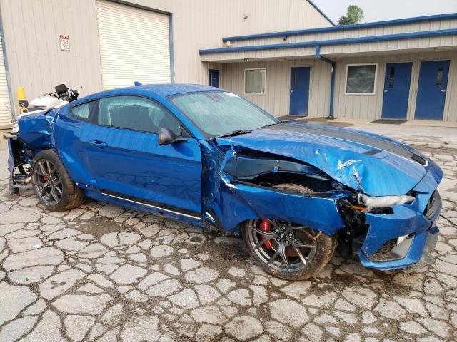 1FA6P8R00M5555987 - 2021 FORD MUSTANG MACH I BLUE photo 4
