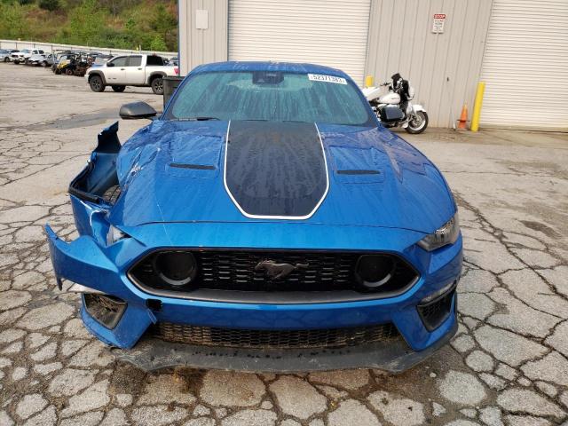1FA6P8R00M5555987 - 2021 FORD MUSTANG MACH I BLUE photo 5
