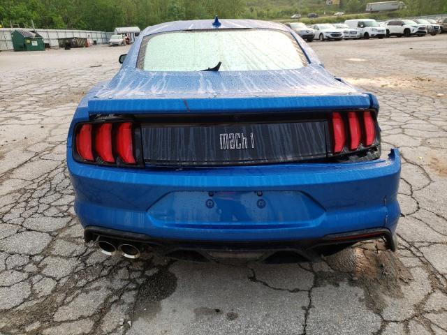 1FA6P8R00M5555987 - 2021 FORD MUSTANG MACH I BLUE photo 6