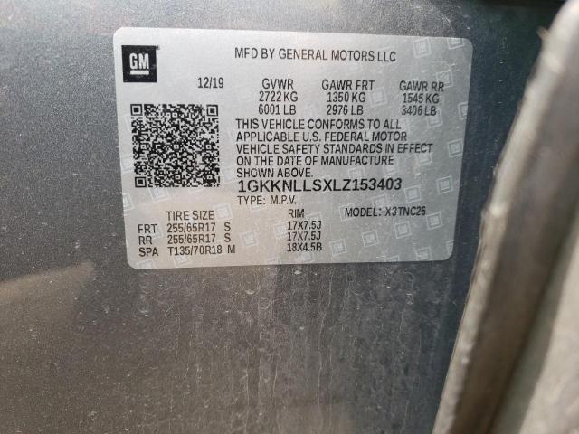 1GKKNLLSXLZ153403 - 2020 GMC ACADIA AT4 GRAY photo 13