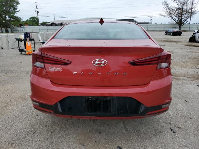 5NPD84LFXLH537516 - 2020 HYUNDAI ELANTRA SEL RED photo 6