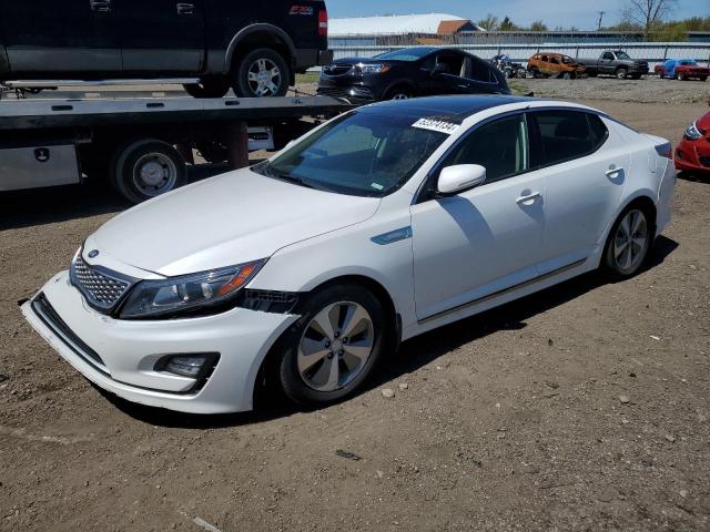 KNAGN4AD4F5091100 - 2015 KIA OPTIMA HYBRID WHITE photo 1