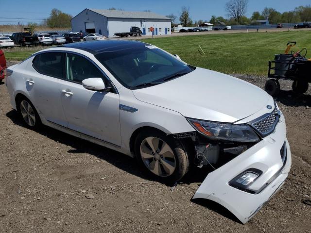 KNAGN4AD4F5091100 - 2015 KIA OPTIMA HYBRID WHITE photo 4