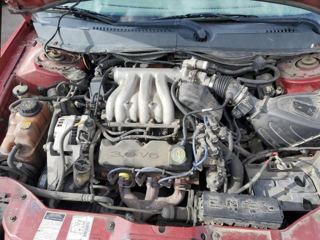 1FAFP5522YG200044 - 2000 FORD TAURUS SES RED photo 11
