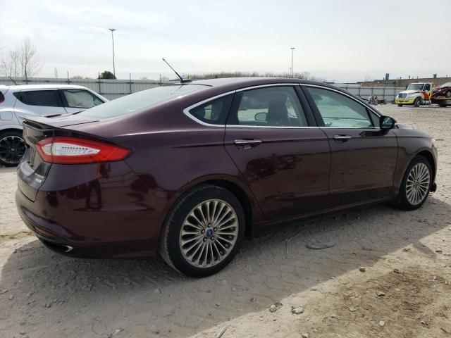 3FA6P0K93DR212971 - 2013 FORD FUSION TITANIUM MAROON photo 3