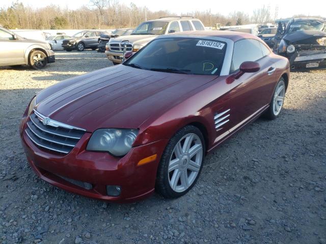 1C3AN69L64X003587 - 2004 CHRYSLER CROSSFIRE LIMITED RED photo 2