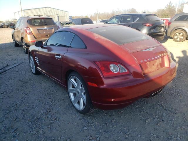 1C3AN69L64X003587 - 2004 CHRYSLER CROSSFIRE LIMITED RED photo 3