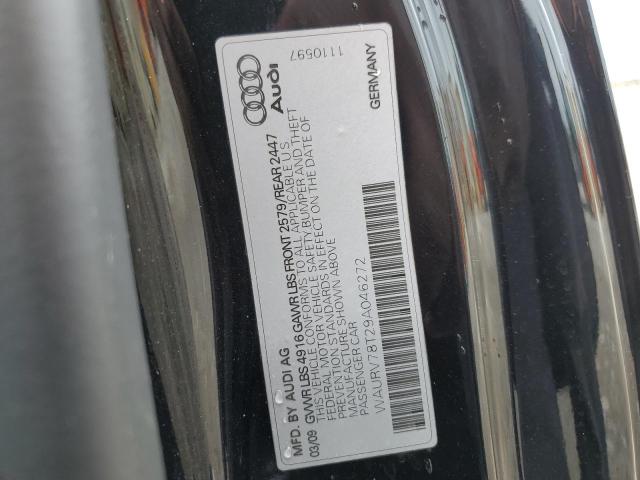 WAURV78T29A046272 - 2009 AUDI S5 QUATTRO BLACK photo 13