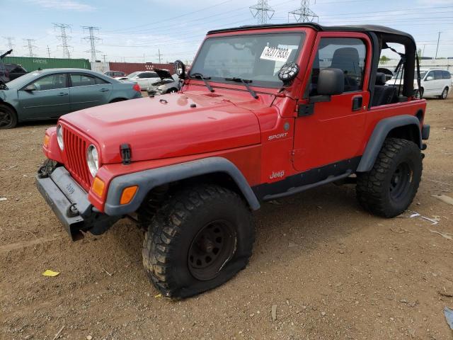 1J4FA49S44P757641 - 2004 JEEP WRANGLER / SPORT RED photo 1