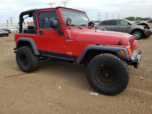 1J4FA49S44P757641 - 2004 JEEP WRANGLER / SPORT RED photo 4