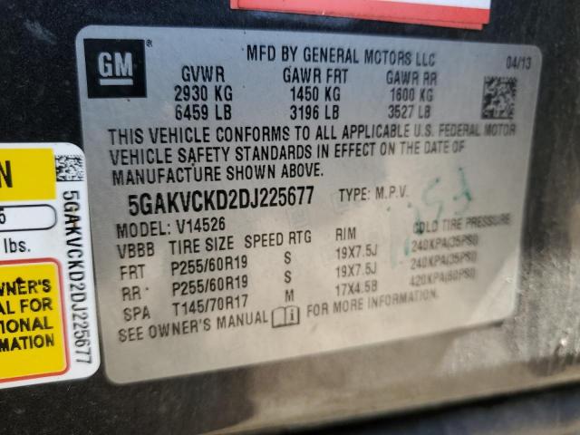 5GAKVCKD2DJ225677 - 2013 BUICK ENCLAVE ყავისფერი ფოტო 13