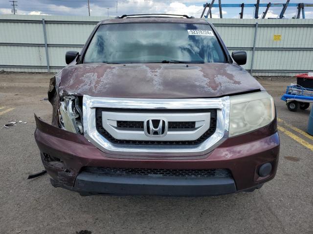 5FNYF38229B006101 - 2009 HONDA PILOT LX MAROON photo 5