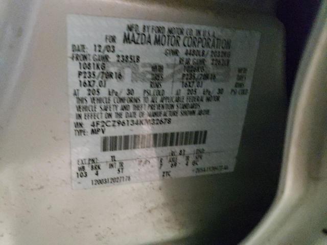 4F2CZ96134KM32678 - 2004 MAZDA TRIBUTE ES 银色 照片 12