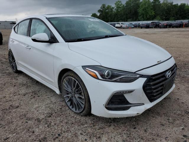 KMHD04LB1JU457203 - 2018 HYUNDAI ELANTRA SPORT WHITE photo 4