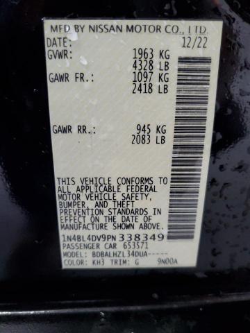 1N4BL4DV9PN338349 - 2023 NISSAN ALTIMA SV BLACK photo 12