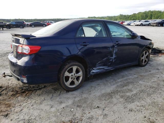 2T1BU4EE2BC691307 - 2011 TOYOTA CORROLLA BASE BLUE photo 3