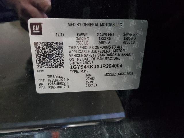 1GYS4KKJXJR204004 - 2018 CADILLAC ESCALADE ESV PLATINUM შავი ფოტო 14