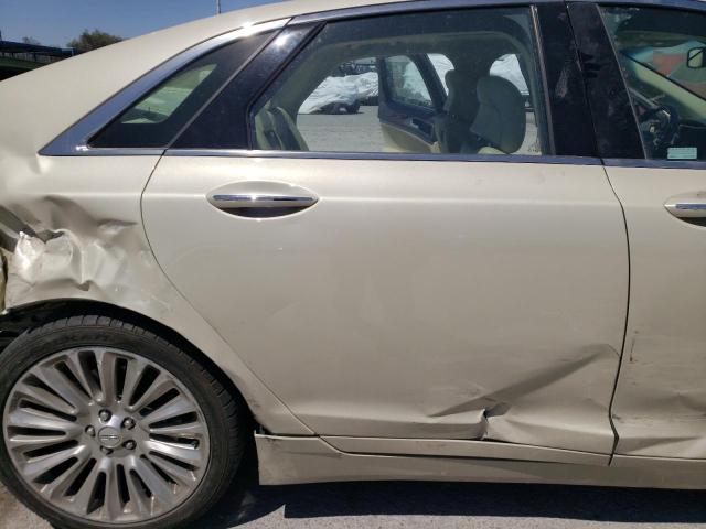 3LN6L2G93ER831528 - 2014 LINCOLN MKZ BEIGE photo 10