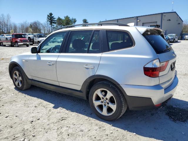 WBXPC93478WJ10659 - 2008 BMW X3 3.0SI SILVER photo 2