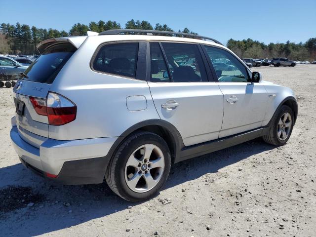 WBXPC93478WJ10659 - 2008 BMW X3 3.0SI SILVER photo 3