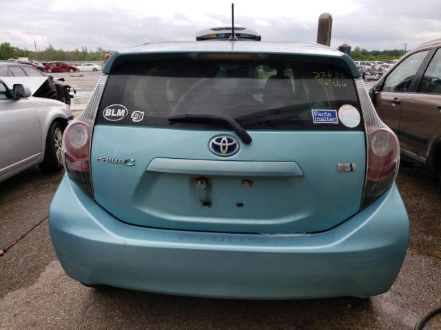 JTDKDTB3XD1050183 - 2013 TOYOTA PRIUS C TURQUOISE photo 6