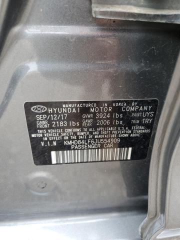 KMHD84LF6JU554909 - 2018 HYUNDAI ELANTRA SEL GRAY photo 12