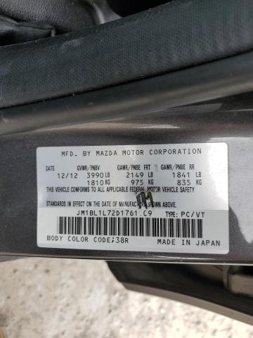 JM1BL1L72D1761109 - 2013 MAZDA 3 I CHARCOAL photo 13