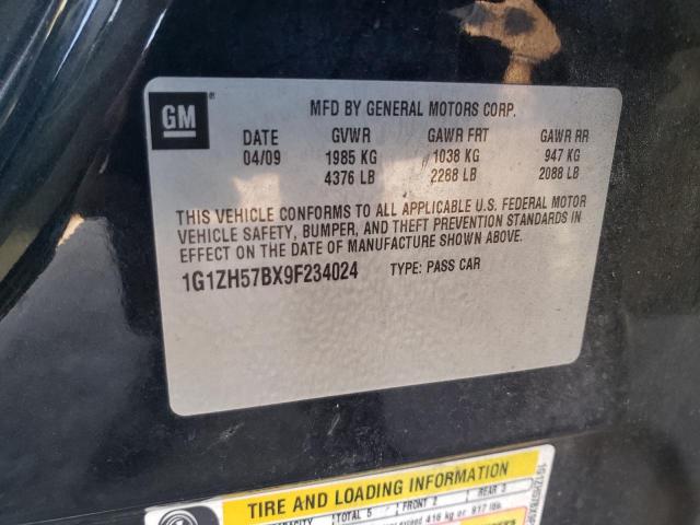 1G1ZH57BX9F234024 - 2009 CHEVROLET MALIBU 1LT 黑色 照片 12