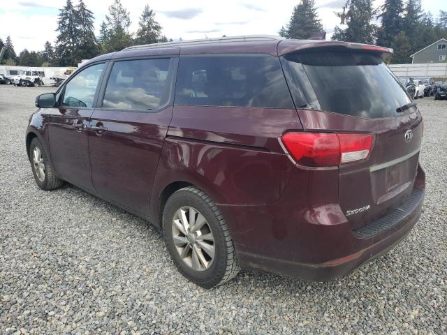 KNDMB5C19F6063990 - 2015 KIA SEDONA LX RED photo 2