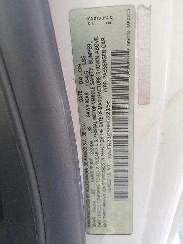 3VWFW31C88M522156 - 2008 VOLKSWAGEN NEW BEETLE TRIPLE WHITE WHITE photo 13