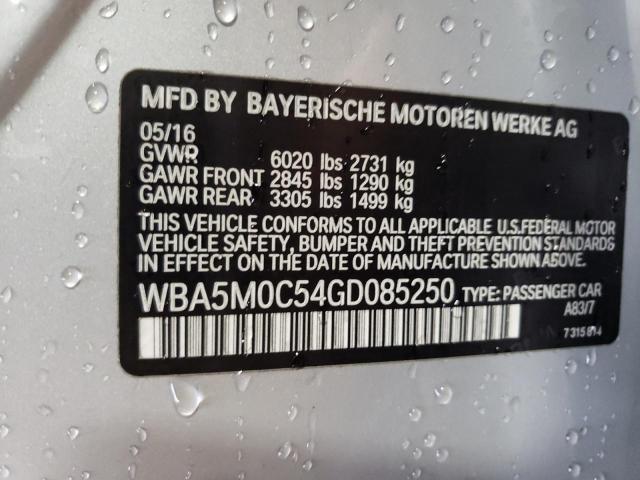 WBA5M0C54GD085250 - 2016 BMW 550 XIGT SILVER photo 12