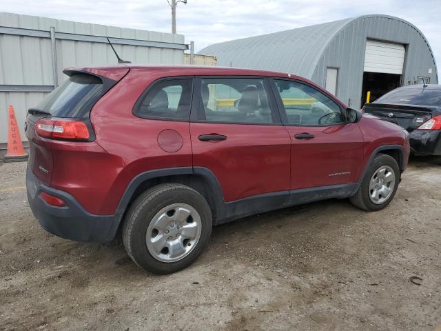 1C4PJMAB6EW243027 - 2014 JEEP CHEROKEE SPORT RED photo 3