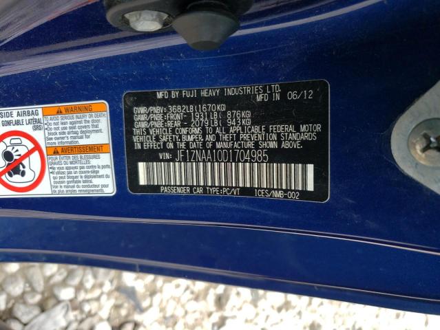 JF1ZNAA10D1704985 - 2013 TOYOTA SCION FR-S 蓝色 照片 12