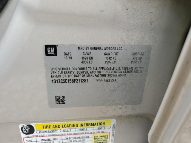 1G1ZC5E15BF211281 - 2011 CHEVROLET MALIBU 1LT BEIGE photo 12