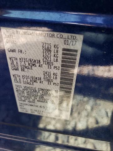 5N1DR2MM7HC657187 - 2017 NISSAN PATHFINDER S BLUE photo 13