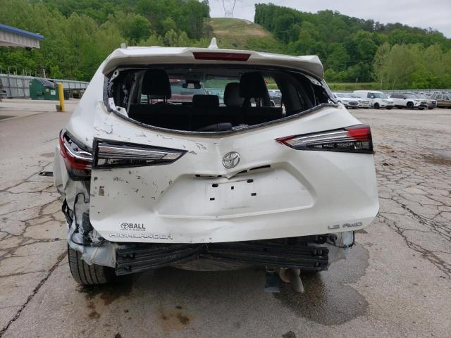 5TDBZRBH6MS058445 - 2021 TOYOTA HIGHLANDER L WHITE photo 6