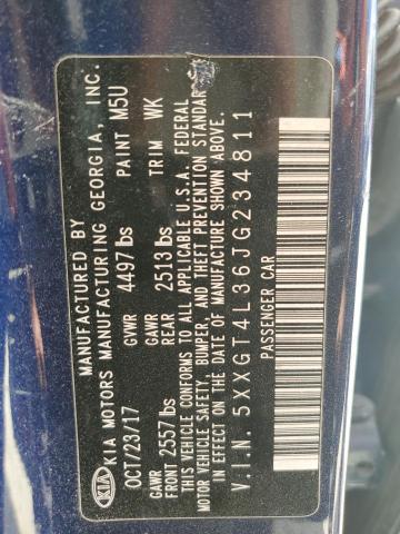 5XXGT4L36JG234811 - 2018 KIA OPTIMA LX BLACK photo 13